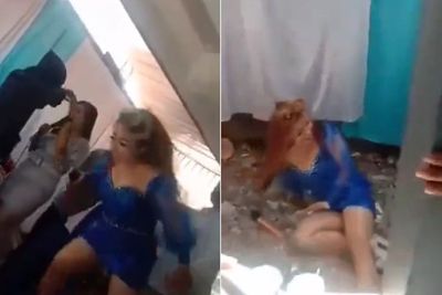 Apes! Biduan Ini Tersungkur saat Asyik Joget Bareng Pria di Atas Panggung, Netizen Ngakak