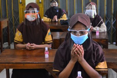 FOTO: Simulasi Pembelajaran Tatap Muka di Kudus