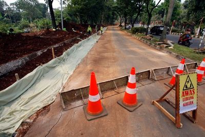 FOTO: Penataan Jalur Pedestrian di Kabupaten Bogor
