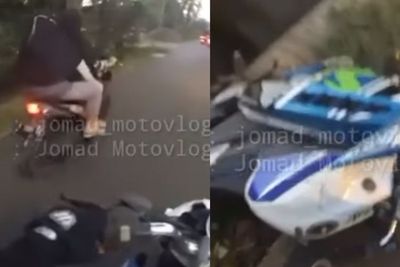 Akibat Godain 2 Ukhti Cantik di Jalan, Pemotor Ini Kena Azab Nyaris Masuk Jurang 4 Meter