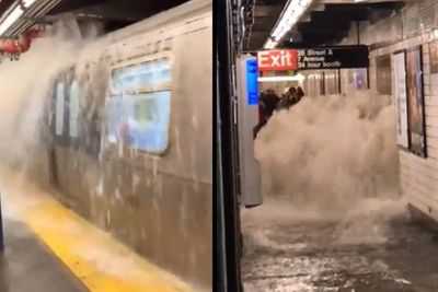 Mencemaskan! Video Stasiun Kereta Bawah Tanah New York Diterjang Banjir Efek Badai Ida