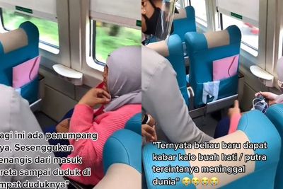 Ibu Ini Nangis di KA karena Anaknya Meninggal, Aksi Petugas KAI Bikin Terharu