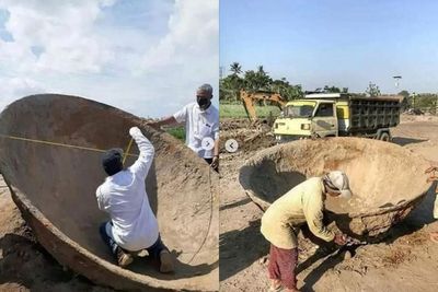 Viral! Warga Bantul Dihebohkan dengan Penemuan Wajan Raksasa, Ukurannya 2 Meter Lebih