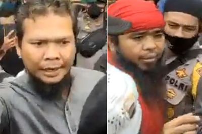Viral 2 Pria Berjanggut Tantang Polisi, Teriak-Teriak Sambil Ngancam: Abang Islam Bukan?