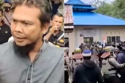 9 Perusak Masjid Ahmadiyah Jadi Tersangka, Bagaimana Nasib Pria Berjanggut Bentak Polisi?