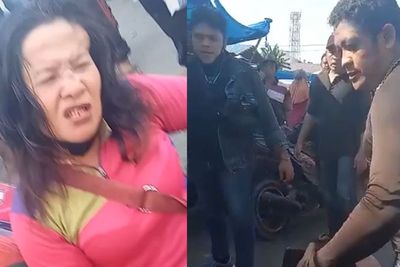 Sadis! Detik-detik Rekaman Video Seorang Ibu Dipukuli di Pajak Gambir Tembung