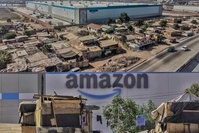 Foto Memilukan Gudang Amazon Dibangun di Tengah Pemukiman Kumuh, Jadi Sorotan Netizen