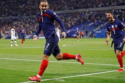 FOTO: Kualifikasi Piala Dunia 2022, Dua Gol Griezmann Bawa Prancis Tundukkan Finlandia