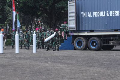FOTO: TNI AL Menerima Donasi Oksigen