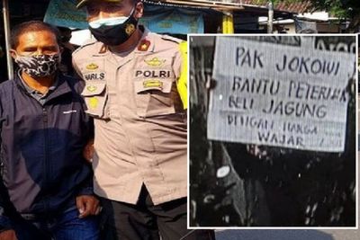 Tampang Polisi yang Tangkap Pria Bentangkan Poster ke Jokowi, Tuntut Harga Jagung Wajar
