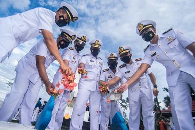 FOTO: Ziarah Taman Makam Pahlawan Jelang HUT TNI AL