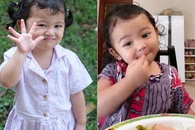 Thania Anak Ruben Onsu Jatuh, Aksinya Manyun Tunjukkan Bibir Luka Bikin Gemas