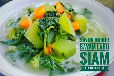 Begini Loh Cara Buat Sayur Bobor Bayam Labu Siam di Rumah