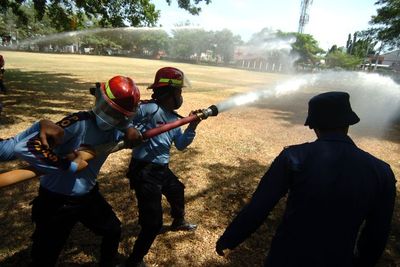 FOTO: Simulasi dan Pelatihan Pemadaman Api di Lapas