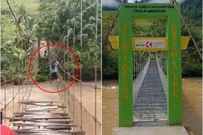 Dulu Viral Pelajar Bergelantungan Lewati Sungai, Jembatan Rusak di Mamasa Sudah Diperbaiki