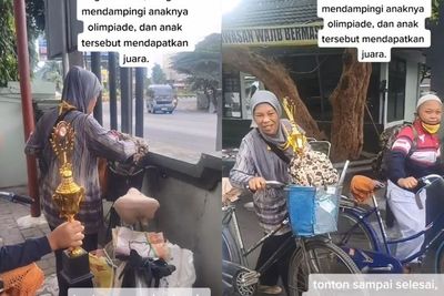 Viral Ibu Antar Anak Olimpiade Naik Sepeda, Jadi Juara Meski Saingan Anak Orang Kaya