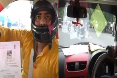 Pria Ini Ditilang & Bayar Denda Rp194 Ribu karena Tak Pakai Helm Saat Menyetir Mobil