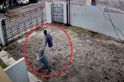 Bukan Barang Berharga, Maling Ini Malah Ambil Tong Sampah