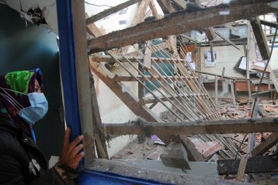 FOTO: Atap Bangunan Kelas SDN Otista Bogor Ambruk