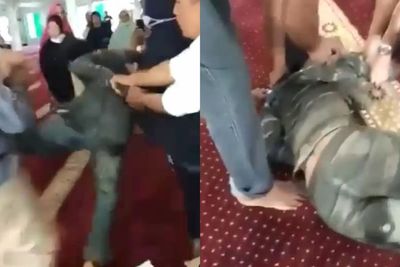 Terungkap! Pria yang Serang Ustaz saat Isi Ceramah di Masjid Batam Ternyata ODGJ