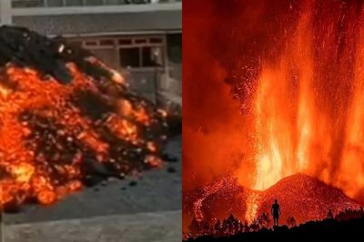 Penampakan Menakutkan Dinding Lava yang Membakar Pemukiman Warga, 6.000 Orang Mengungsi