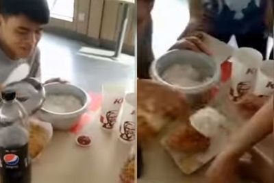 Viral, Aksi Sekelompok Remaja Bawa Nasi dari Rumah saat Makan di KFC, Netizen: Terniat
