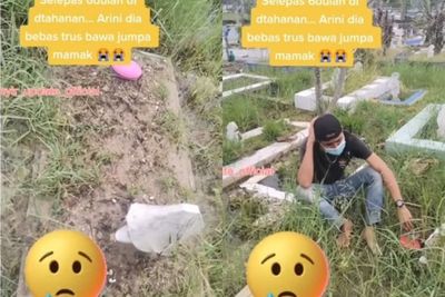 Baru Bebas dari Penjara, Pria Ini Nangis Terisak Dibawa Saudara ke Kuburan Ibunya