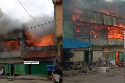 Sejumlah Rumah dan Kios di Siborongborong Taput Ludes Terbakar, Warga Panik Berlarian