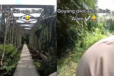 Serem! Wanita Ini Ajak Netizen Lewati Jembatan Maut: Goyang Dikit Auto Beda Alam