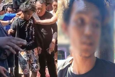 Pria Pembakar Mimbar Masjid Raya Makassar Ditangkap, Diikat Warga di Tiang Telepon