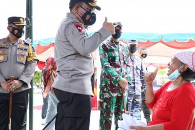 Kapolda Sumut Bantu 3 Ribu Dosis Bagi Warga Nisel