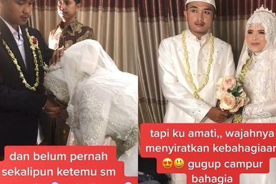 Viral Nikah Dijodohkan, Momen Ketemu Pertama Kali Bikin Greget