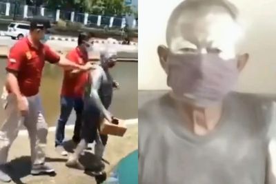 Viral, Satpol PP Tangkap Bapak Pensiunan Polri yang Jadi Manusia Silver di Semarang