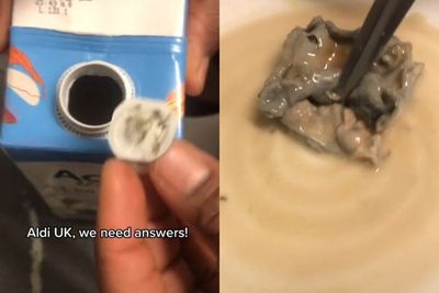 Wanita Ini Histeris saat Temukan Makhluk Laut di Susu Almond, Gumpalan Jamur Keluar