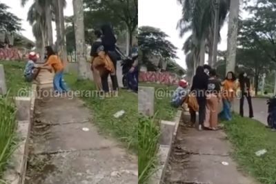Tak Terima Dijelek-jelekkan, Sekelompok Remaja Ini Cekcok Mulut di Taman Adiyasa Tangerang