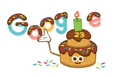 Google Rayakan Ulang Tahun ke-23, Tampilkan Doodle Kue Ulang Tahun!