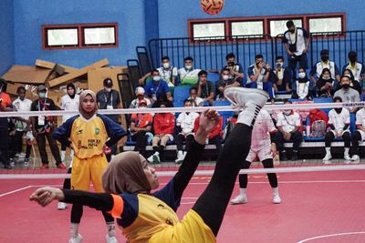 FOTO: Sepak Takraw Putri DKI Jakarta Vs Riau