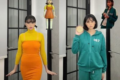 Unik! Wanita Ini Peragakan Kostum 4 Karakter di Squid Game, Mirip Banget!