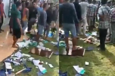 Diduga Tak Terima Dipaksa Vaksin, Puluhan Warga Aceh Obrak-abrik Lokasi Vaksinasi