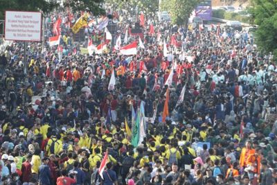 Imbas Aksi Demo Geruduk Kantor Trans7 Siang Tadi, Polisi Berlakukan Rekayasa Lalin