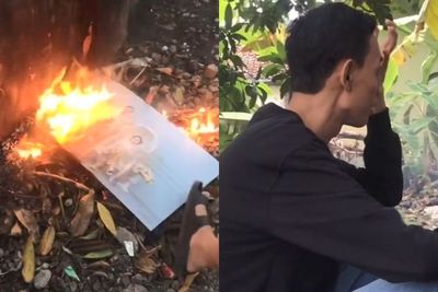 Batal Nikah, Pria Ini Bakar Kenangan Bersama Kekasih Sambil Nangis