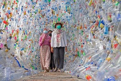 FOTO: Museum dari Botol Plastik di Kabupaten Gresik