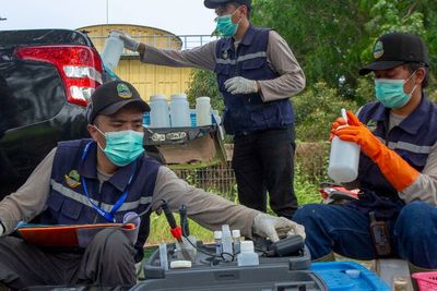FOTO: Uji Kadar Air Limbah di Subang