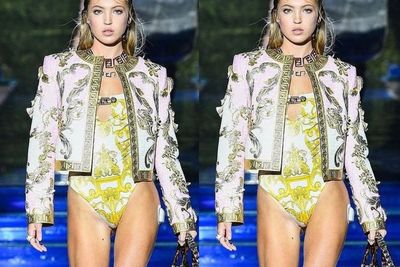 Lila Moss Pede Tampil di Atas Catwalk dengan Pompa Insulin di Paha
