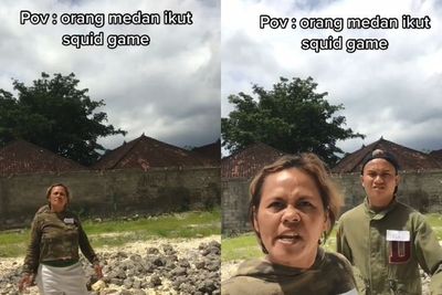 Ngakak! Orang Medan Ini Cosplay Main Squid Game: Apa, Mau Ko Tembak Aku? Tembak Lah!
