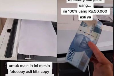 Viral Pria Coba Fotokopi Uang Kertas, Namun Tak Bisa dan Keluar Tulisan Ini