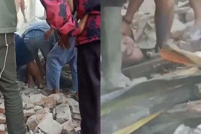 Tragis, Ibu-ibu Penjual Rujak Tewas Tertimpa Reruntuhan Bangunan saat Berjualan di Tegal
