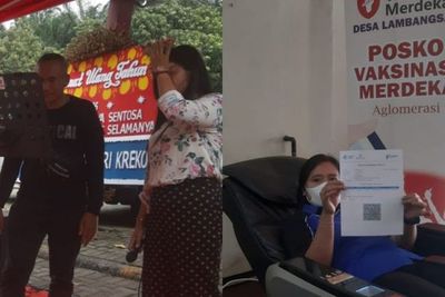 Peserta Vaksin di Area Rehat KM19 Tol Jakarta-Cikampek Disediakan Pijat & Karaoke Gratis