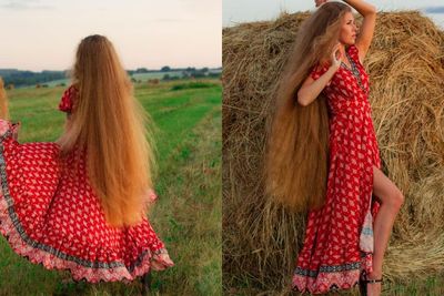 Wanita Rusia Ini Punya Rambut Panjang, Layaknya Rapunzel di Dunia Nyata