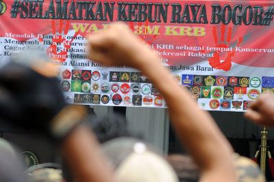 Aksi Damai Selamatkan Kebun Raya Bogor, Ini Foto-fotonya